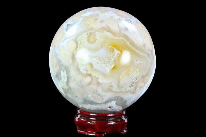 Polished Flower Agate Sphere - Madagascar #121762